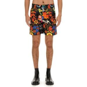 Moschino Men Bermuda With Floral Pattern